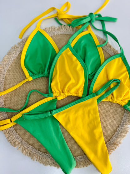 Bikini Marquinha Fita Verde Amarelo DO BRAZIL